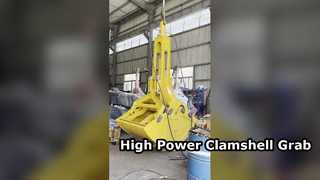 Łyżka składana koparki w akcji | Sprzedam chwytak hydrauliczny typu Clamshell