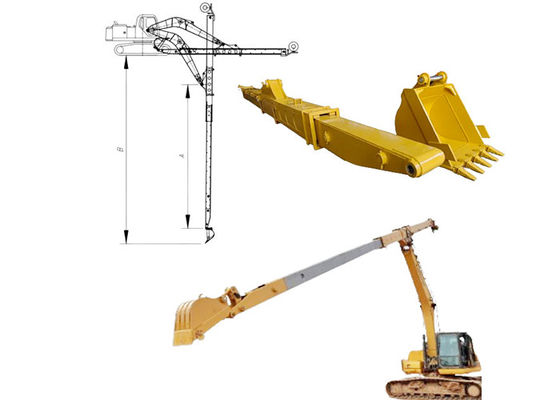 Q690D HG785 Excavator Długotrwałego zasięgu ramię teleskopiczne z wiaderkiem kopania Fundament Pit