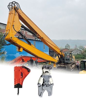 Długa ręka z hydraulicznym łamaczem