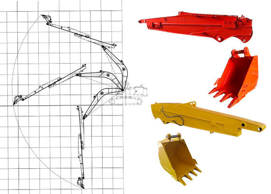 Hydrauliczny grabarz długoramieniowy teleskopiczny przesuwny łom dla kotów Hitachi Komatsu