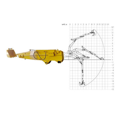 Ramię z przesuwaną łomką koparki do głębszego kopania dla kotów Hitachi Komatsu Kato
