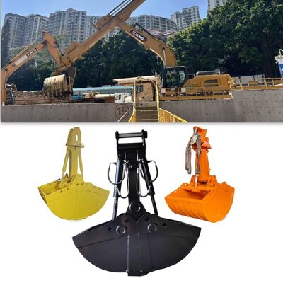 Przymocowania do koparki 1-1.5cbm Clamshell Grab Bucket, Shell Bucket, Hydraulic Clamshell Excavator Bucket dla koparki o pojemności 20-30 ton