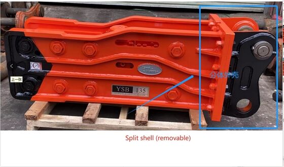 Wytrzymały młot hydrauliczny Potężne narzędzie wyburzeniowe do koparek 0,5–10 T Mini maszyny budowlane