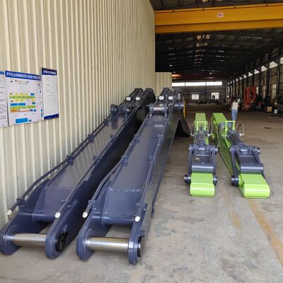 Long-Reach Excavator Arm with Heavy-Duty Stone Grab — Optimal Solution for River Embankment & Dam Works