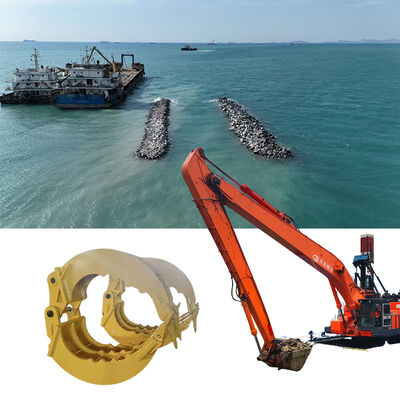 Ramię koparki o długim zasięgu z ciężkim uchwytem kamienia Optymalne rozwiązanie dla robót nadbrzeżnych i zapór